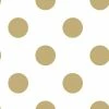Kids at Home Papier peint Dotty Gold Blanc et doré 100105