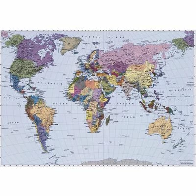 Komar Papier peint photo World Map 254x184 cm 4-050 1 Komar Papier peint photo World Map 254x184 cm 4-050