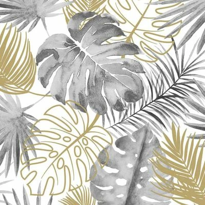 DUTCH WALLCOVERINGS Papier peint Feuilles de monstera Noir 1 DUTCH WALLCOVERINGS Papier peint Feuilles de monstera Noir