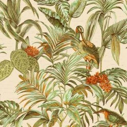 Papiers peints Soldes 32 DUTCH WALLCOVERINGS Papier peint Bird-of-Paradise Vert