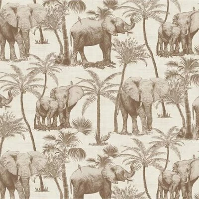 DUTCH WALLCOVERINGS Papier peint Verger avec éléphants Beige 1 DUTCH WALLCOVERINGS Papier peint Verger avec éléphants Beige