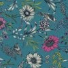 DUTCH WALLCOVERINGS Papier peint Oiseau botanique Bleu