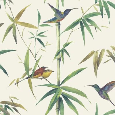 Noordwand Papier peint Kolibri and Bamboo Écru 1 Noordwand Papier peint Kolibri and Bamboo Écru