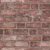 Homestyle Papier peint Brick Wall Rouge