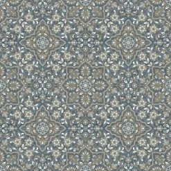 Homestyle Papier peint Portugese Tiles Marron et bleu