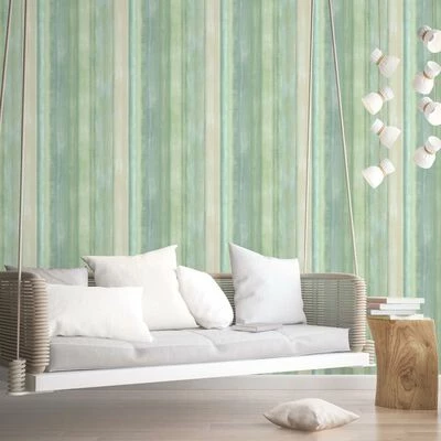 Evergreen Papier peint Gradient Stripes Vert 2 Evergreen Papier peint Gradient Stripes Vert – Image 2