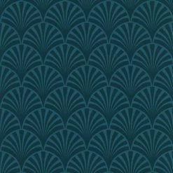 Couleurs & matières Papier peint 20's Pattern Artdeco Bleu
