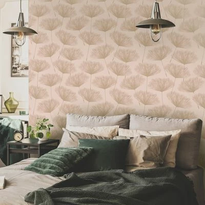DUTCH WALLCOVERINGS Papier peint Fleur Rose tendre 2 DUTCH WALLCOVERINGS Papier peint Fleur Rose tendre – Image 2