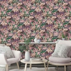 DUTCH WALLCOVERINGS Papier peint floral Violet 3 DUTCH WALLCOVERINGS Papier peint floral Violet -Papiers peints Soldes image 1 437428