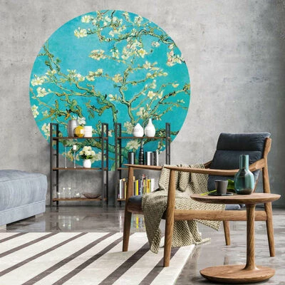 WallArt Papier peint cercle Almond Blossom 190 cm 2 WallArt Papier peint cercle Almond Blossom 190 cm – Image 2