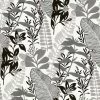 Good Vibes Papier peint Big Leaves Noir et blanc