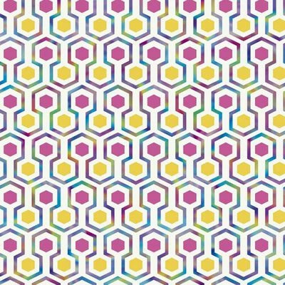 Good Vibes Papier peint Hexagon Pattern Rose et jaune 1 Good Vibes Papier peint Hexagon Pattern Rose et jaune