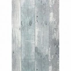 Topchic Papier peint Wooden Planks Gris et bleu
