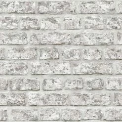 Topchic Papier peint Brick Wall Gris foncé
