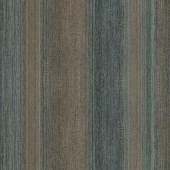 Vintage Deluxe Papier peint Stripes Marron et bleu