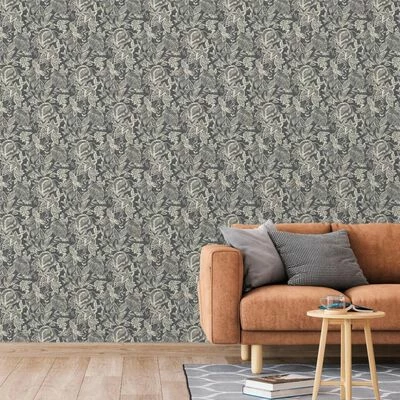DUTCH WALLCOVERINGS Papier peint Mae Noir et beige 2 DUTCH WALLCOVERINGS Papier peint Mae Noir et beige – Image 2