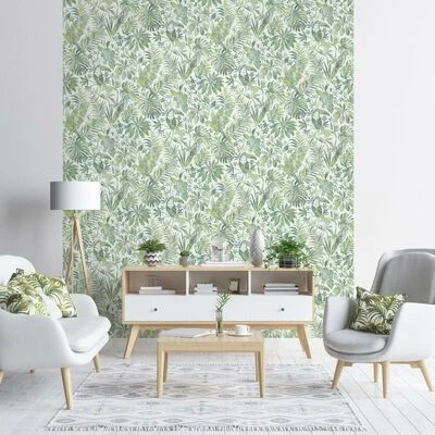 DUTCH WALLCOVERINGS Papier peint Feuilles et toucan Vert 2 DUTCH WALLCOVERINGS Papier peint Feuilles et toucan Vert – Image 2