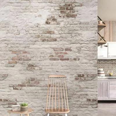 DUTCH WALLCOVERINGS Papier peint Old Brick Wall Beige et marron 2 DUTCH WALLCOVERINGS Papier peint Old Brick Wall Beige et marron – Image 2
