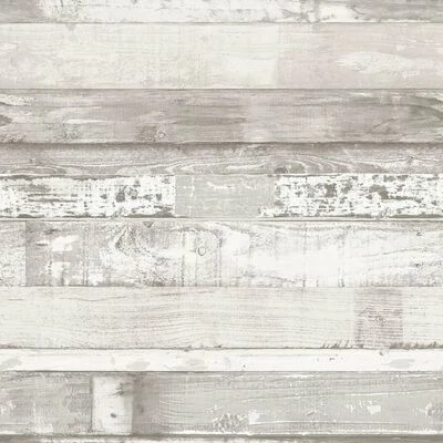 Homestyle Papier peint Wood Blanc cassé et gris 2 Homestyle Papier peint Wood Blanc cassé et gris – Image 2