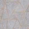 DUTCH WALLCOVERINGS Papier peint Triangles Gris et argenté
