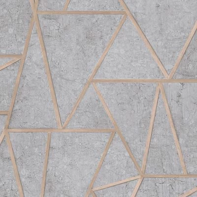 DUTCH WALLCOVERINGS Papier peint Triangles Gris et argenté 1 DUTCH WALLCOVERINGS Papier peint Triangles Gris et argenté