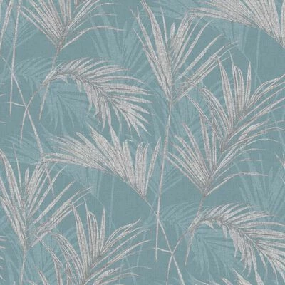 DUTCH WALLCOVERINGS Papier peint Palmiers Bleu et gris 1 DUTCH WALLCOVERINGS Papier peint Palmiers Bleu et gris