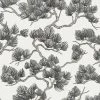 DUTCH WALLCOVERINGS Papier peint Motif avec pins Blanc et noir
