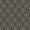 DUTCH WALLCOVERINGS Papier peint avec motif hexagonal Noir et doré