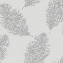 DUTCH WALLCOVERINGS Papier peint Fawning Feather Gris clair
