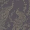 DUTCH WALLCOVERINGS Papier peint Paon Violet et argenté