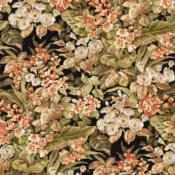 DUTCH WALLCOVERINGS Papier peint floral Noir