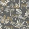 DUTCH WALLCOVERINGS Papier peint Léopard Gris et beige