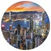 WallArt Papier peint cercle Skyline by Night 190 cm