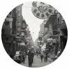 WallArt Papier peint cercle Hong Kong the Old Days 142,5 cm