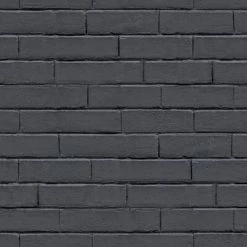 Good Vibes Papier peint Chalkboard Brick Wall Noir et gris