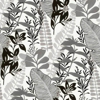 Good Vibes Papier peint Big Leaves Noir et blanc 2 Good Vibes Papier peint Big Leaves Noir et blanc – Image 2