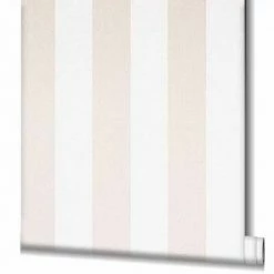 Topchic Papier peint Stripes Beige et blanc