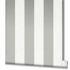 Topchic Papier peint Stripes Gris et blanc