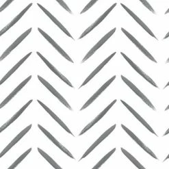 DUTCH WALLCOVERINGS Papier peint Chevron Noir et blanc