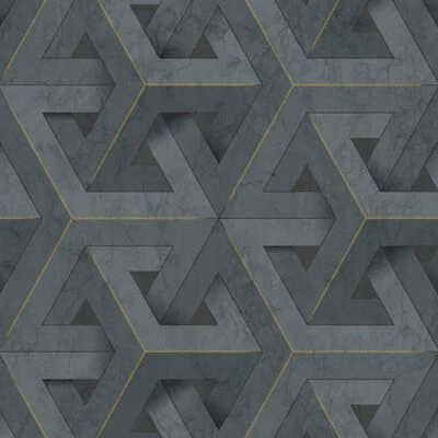 DUTCH WALLCOVERINGS Papier peint Onyx Anthracite et doré 1 DUTCH WALLCOVERINGS Papier peint Onyx Anthracite et doré