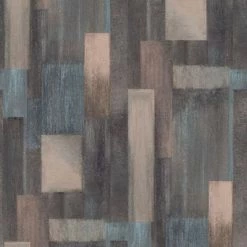 DUTCH WALLCOVERINGS Papier peint Wood Bleu et marron