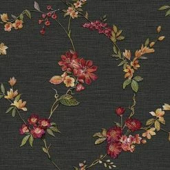 DUTCH WALLCOVERINGS Papier peint Flower Noir