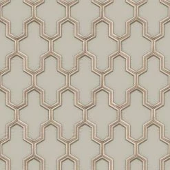 DUTCH WALLCOVERINGS Papier peint Geometric Doré et vert