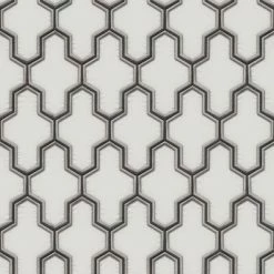 DUTCH WALLCOVERINGS Papier peint Geometric Blanc et noir