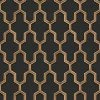 DUTCH WALLCOVERINGS Papier peint Geometric Noir et doré