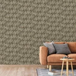 DUTCH WALLCOVERINGS Papier peint Galactic Marron et blanc