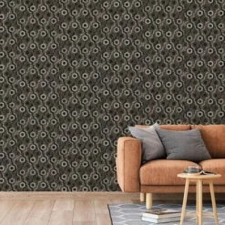DUTCH WALLCOVERINGS Papier peint Galactic Marron et noir
