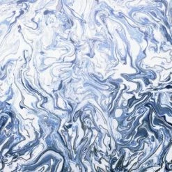 DUTCH WALLCOVERINGS Papier peint Liquid Marble Bleu