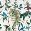 DUTCH WALLCOVERINGS Papier peint Exotic Garden Blanc et vert