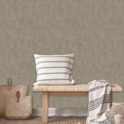 DUTCH WALLCOVERINGS Papier peint simple gris-marron -Papiers peints Soldes image 3 437393